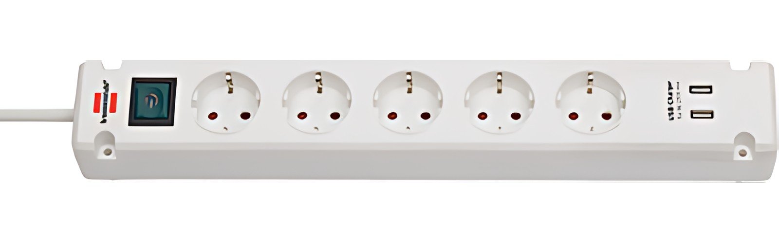 Burnenstuhl multiprise Bremounta, 5 prises, blanc