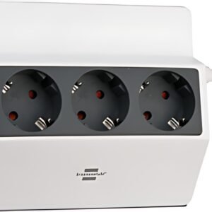 multiprise à pince brennstuhl, 3 prises, blanc