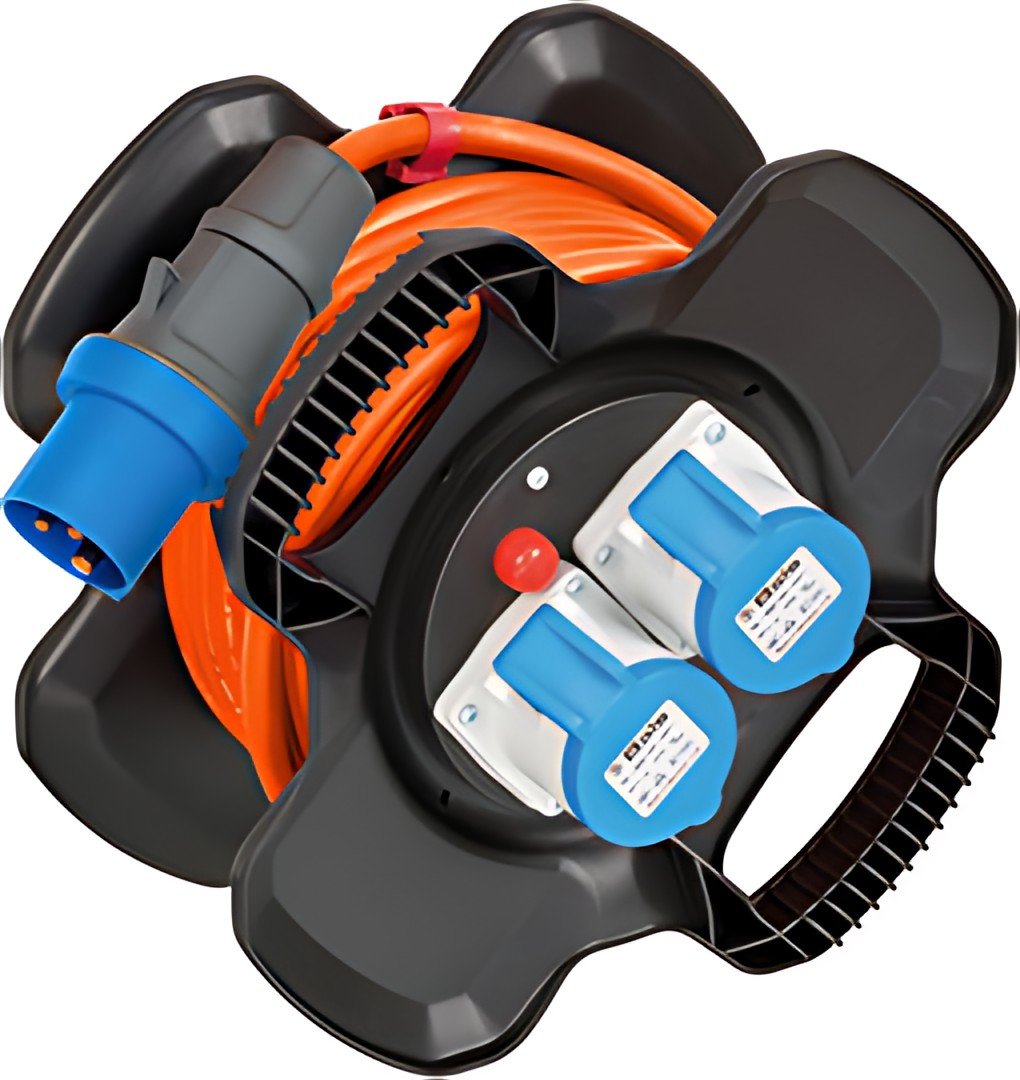 brennstuhl enrouleur de câble en caoutchouc X-Gum CEE IP 44, orange