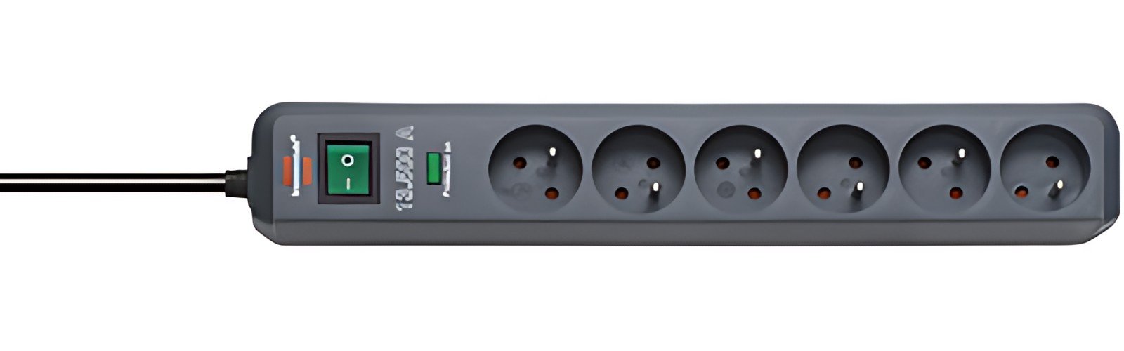brennenstuhl Prolongateur multiprise "Eco-Line", 6 prises