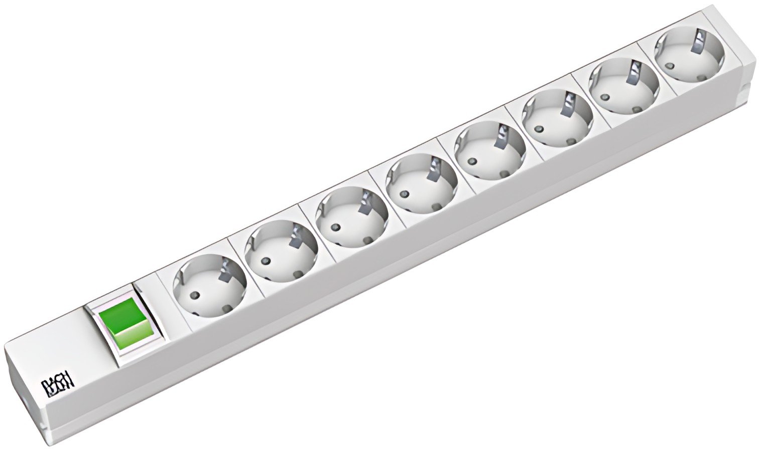 BACHMANN multiprise 19", 8 prises, avec interrupteur