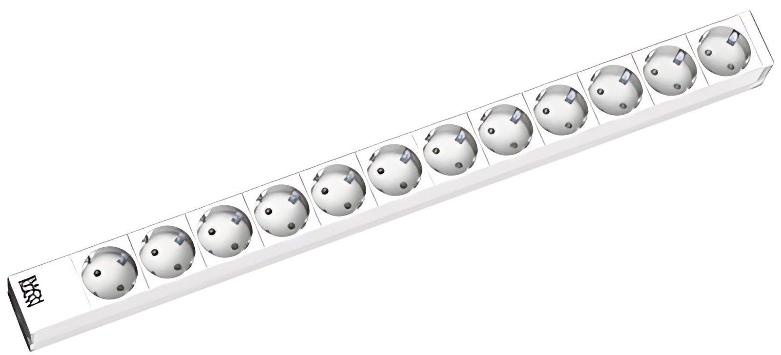 BACHMANN multiprise 19" "Zero-U Space", 12 prises