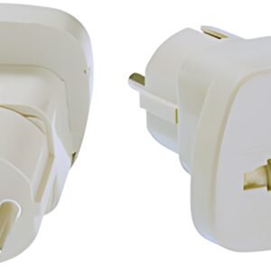 BACHMANN Adaptateur de voyage, 2 & 3 pôles, corps blanc