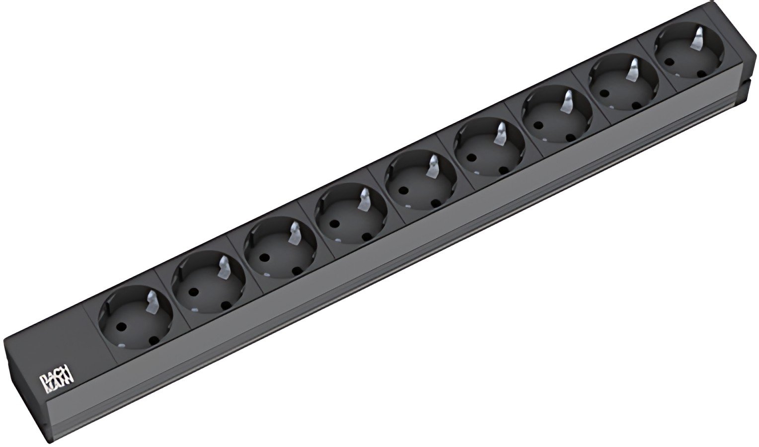BACHMANN multiprise 19", 9 prises, sans interrupteur, noir