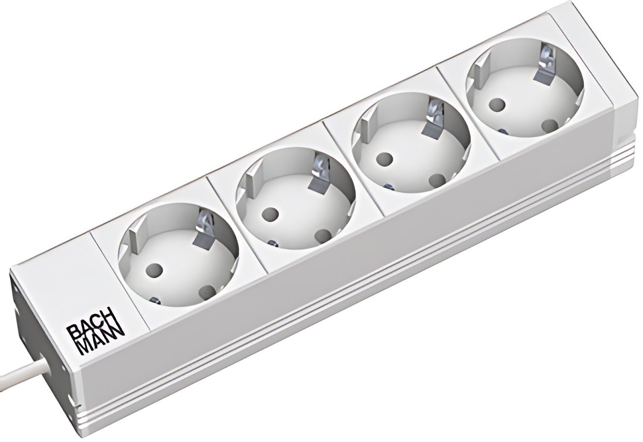 BACHMANN multiprise 10", contact de protection 4 voies sans