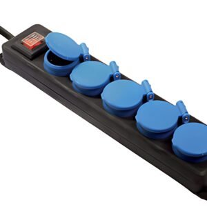 Prise de distribution BACHMANN, 5 voies, avec couvercles rabattables