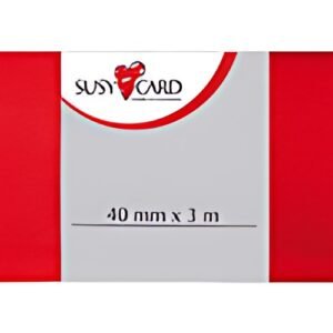 SUSY CARD Ruban cadeau "Doppelsatin", 40 mm x 3 m, rouge
