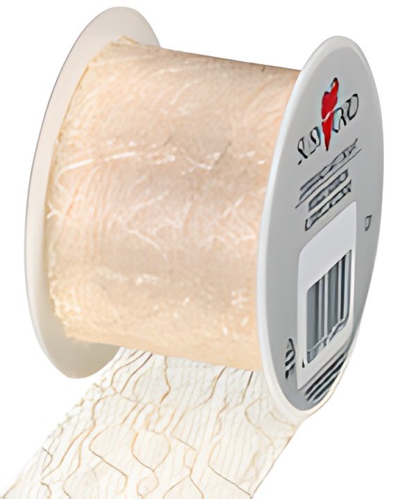 SUSY CARD Ruban cadeau, sur bobine "Lace ", crème
