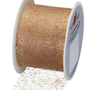 SUSY CARD Ruban cadeau, sur bobine "Lace metallic", or