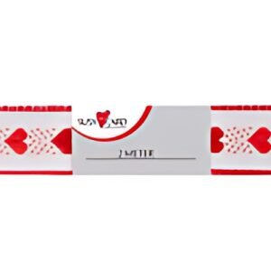 SUSY CARD Ruban cadeau "petit coeur", 15 mm x 2 m, rouge/
