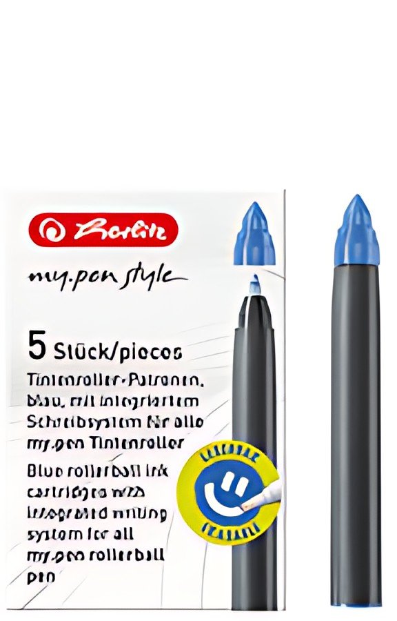 herlitz Cartouches pour stylo roller my.pen, bleu royal