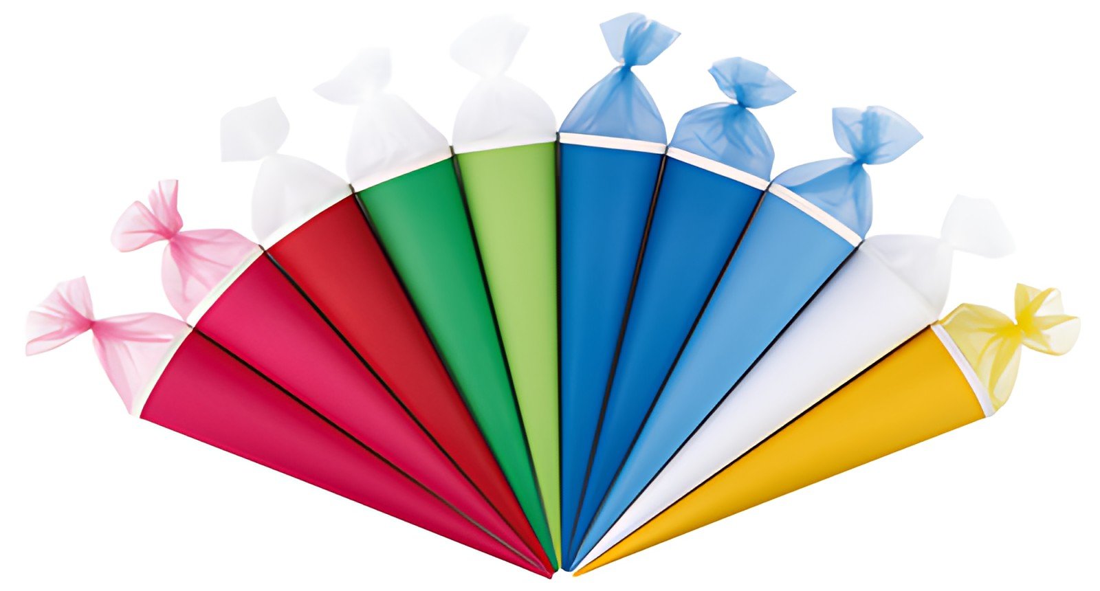cône d'école herlitz, rond, 700 mm, couleurs assorties