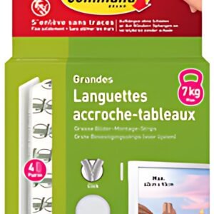 3M Command Languette accroche-tableaux, taille: L, blanc