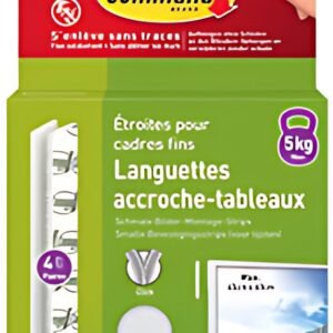 3M Command Languettes accroche-tableaux, taille M, étroit