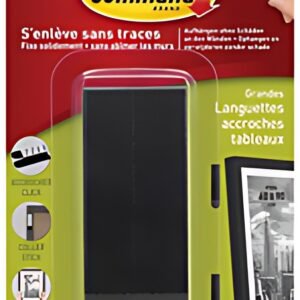 3M Command Languette accroche-tableaux, taille: L, noir