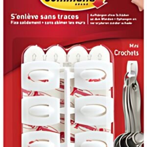 3M Command Mini-crochet,  plastique, taille: S, blanc