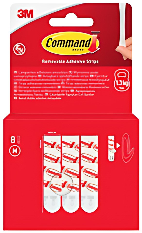 3M Command Paquet de recharge languettes adhésives, blanc