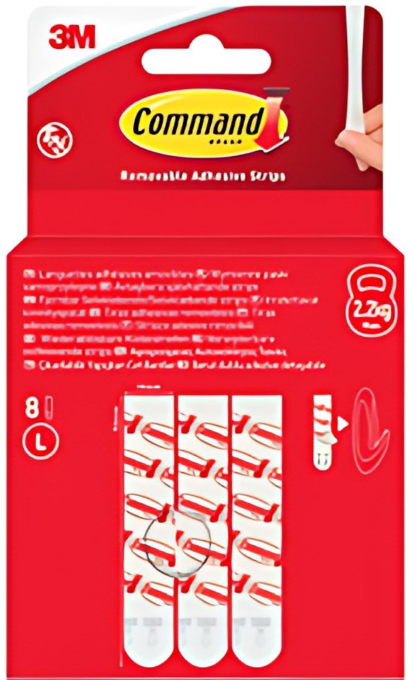3M Command Paquet de recharge languettes adhésives, blanc