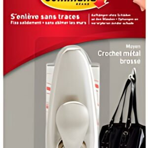3M Command Crochet en métal "Classic", taille M, argent