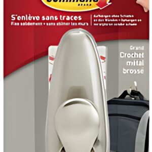 3M Command Crochet en métal "Classic", taille L, argent