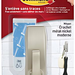 3M Command Crochet pour salle de bain métal "Modern", argent