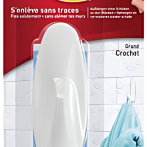 3M Command Crochet pour salle de bain design, blanc