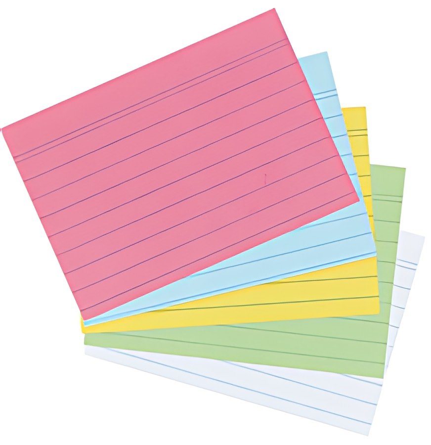 herlitz Fiches bristol, A6, ligné, blanc