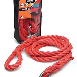 IWH Corde de remorquage Jumbo, 4.000 kg, avec manille, rouge