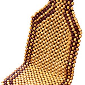 IWH Couvre-siège de voiture en billes de bois, beige