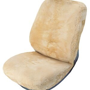 IWH Housse de siège en fourrure d'agneau, beige