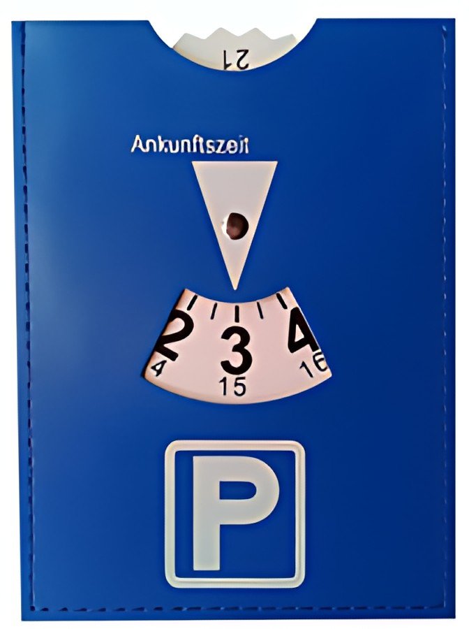 IWH Disque de stationnement, en similicuir, bleu