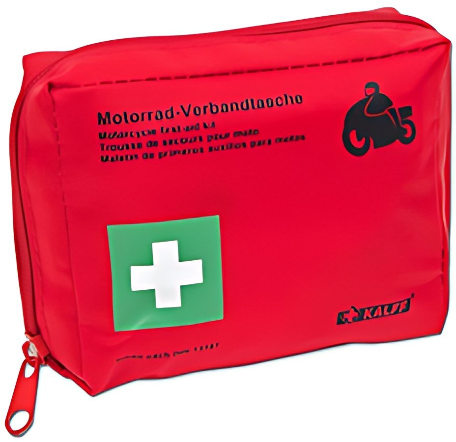 Sac de premiers secours moto KALFF, contenu DIN 13167, rouge