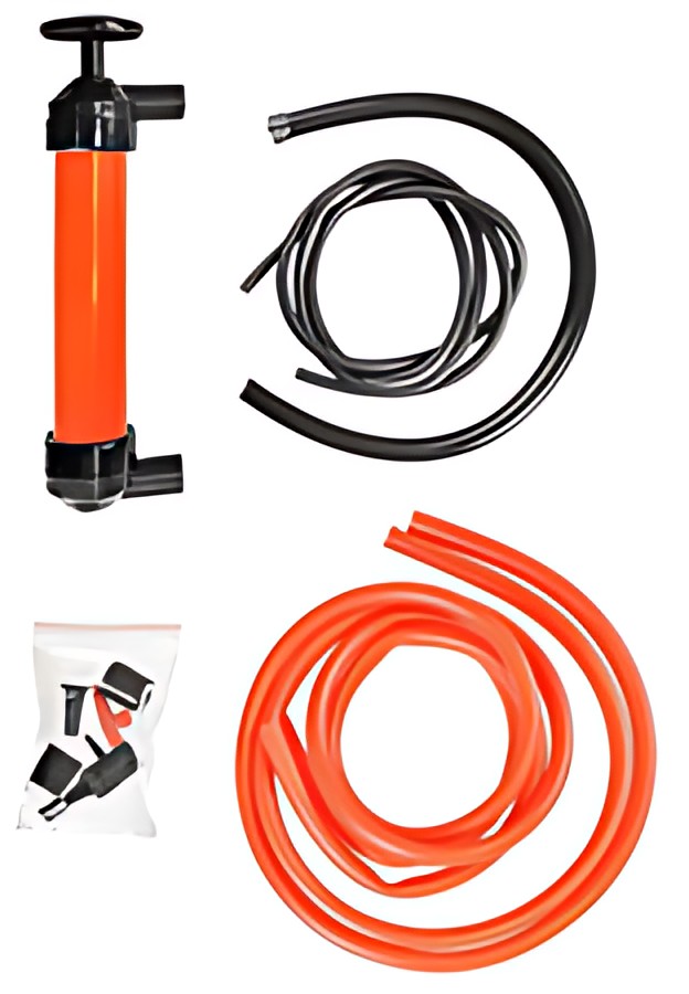 IWH Pompe à air et à siphon, noir/rouge