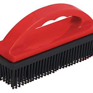 IWH Brosse en caoutchouc pour poils d'animaux, rouge