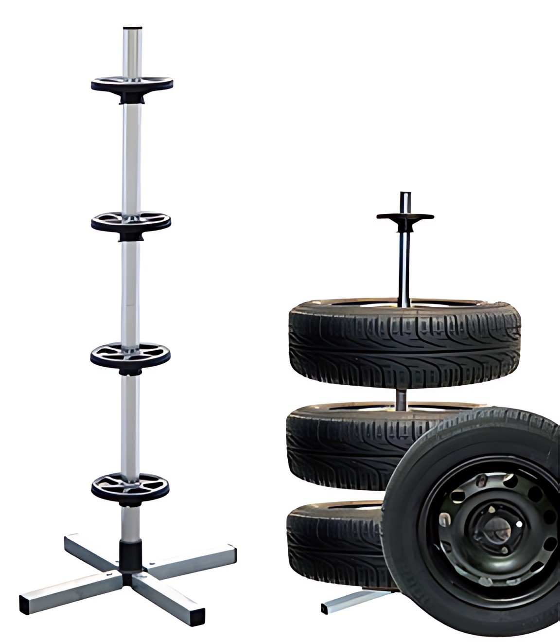 IWH Porte-jantes/pneus de voiture, pour 4 pneus de 225 mm