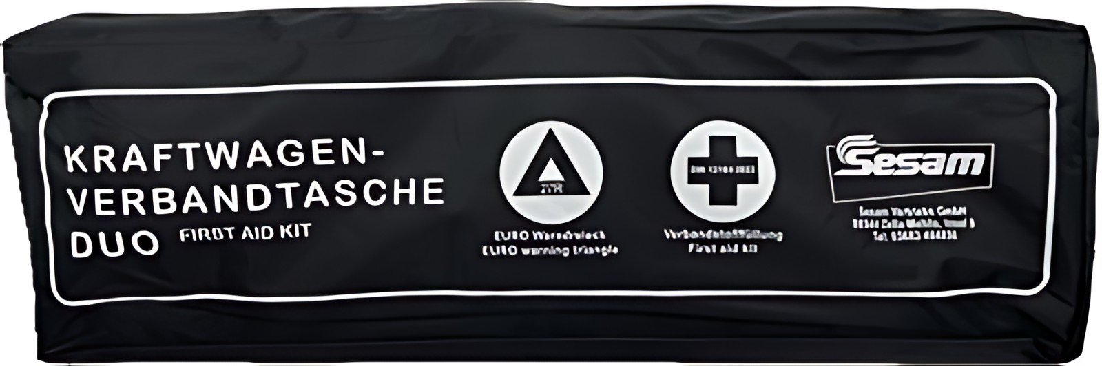 Sac de premiers secours pour véhicule IWH Duo, contenu DIN 13164, noir