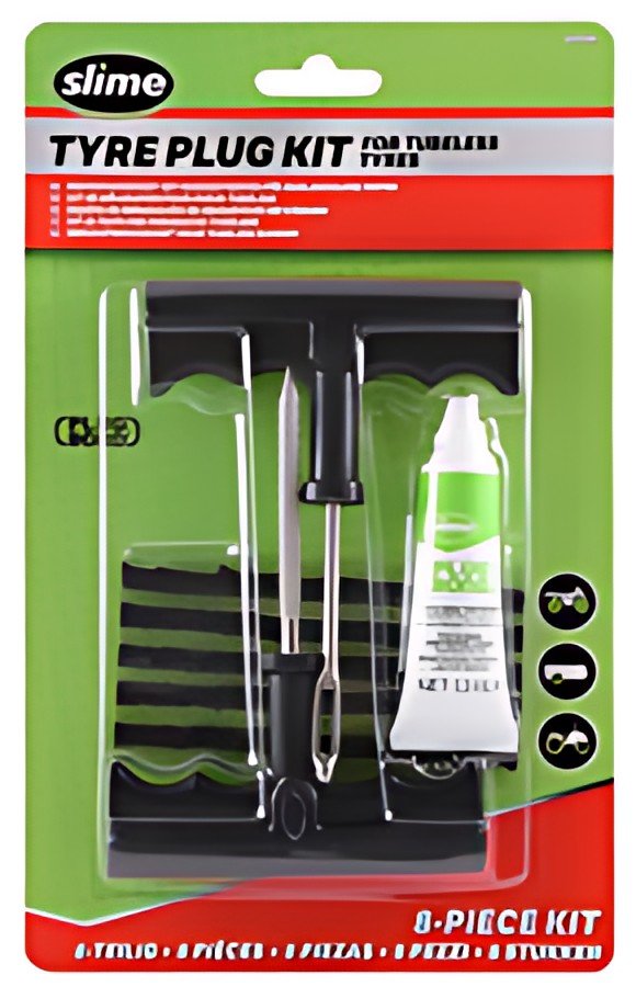 Slime Kit anti-crevaison "Tyre Plug Kit", 8 pièces
