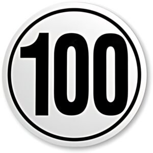 IWH Geschwindigkeitsschild 100 km/h, selbstklebend