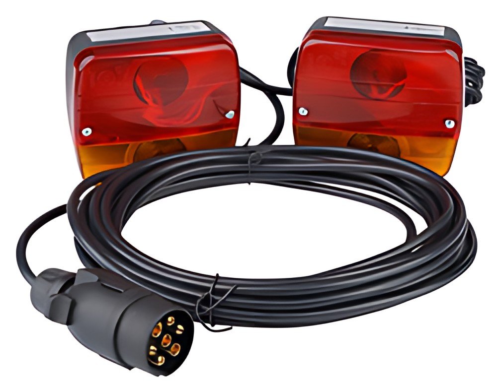IWH Anhänger-Rückleuchte mit Magnetfuß, 6 Funktionen, 12V