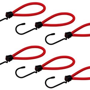 IWH Gepäckspanner, Länge: 100 mm, rot, 6er Set
