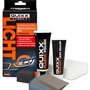 QUIXX Kit de restauration pour phares de voiture, 19 pièces