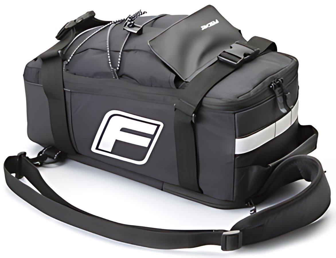 FISCHER Sac pour porte-bagage de vélo 2 en 1, noir