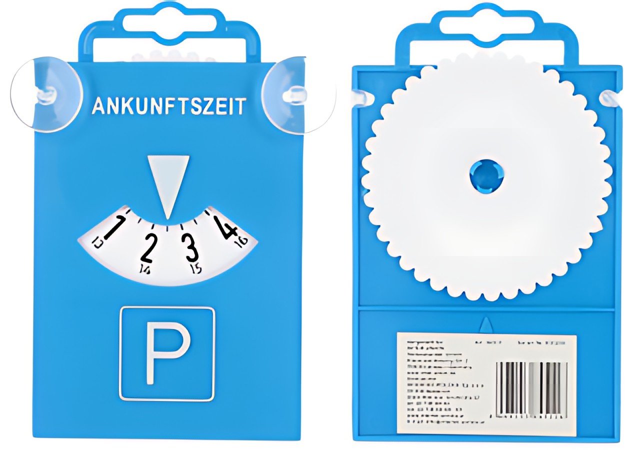 uniTEC Disque de stationnement avec ventouses, bleu