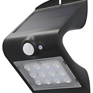 uniTEC Lampe solaire murale LED à détecteur de présence,noir