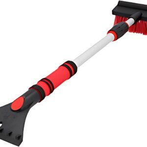 NIGRIN Gratte-givre avec balai à neige, 610 mm, noir / rouge