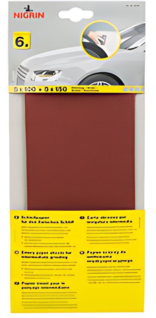 NIGRIN Papier émeri, ponçage intermédiaire, grain P100/150