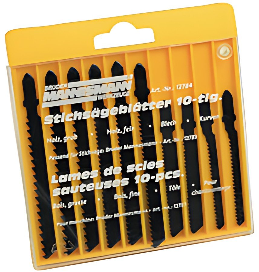 BRÜDER MANNESMANN Kit de lames de scie sauteuse, 10 pièces