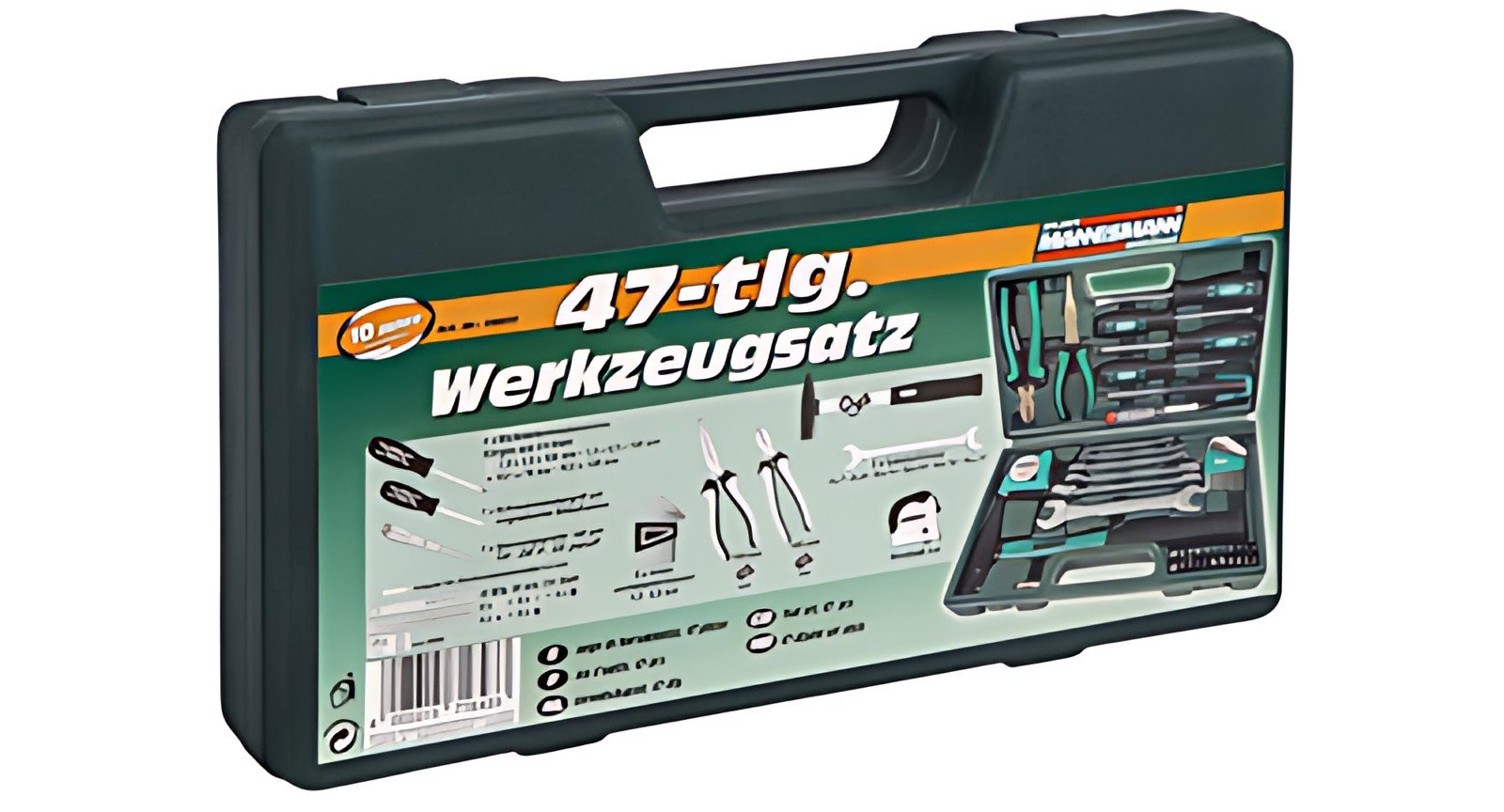 BRÜDER MANNESMANN Jeu d'outils, 47 pièces, dans un coffret