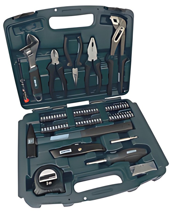 BRÜDER MANNESMANN Jeu d'outils, 163 pièces, caisse à outils