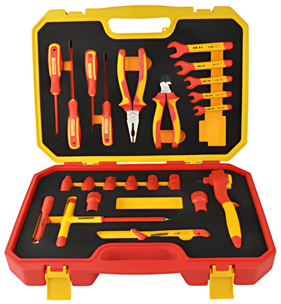 BRÜDER MANNESMANN Boîte à outils VDE, 24 pièces, en coffret